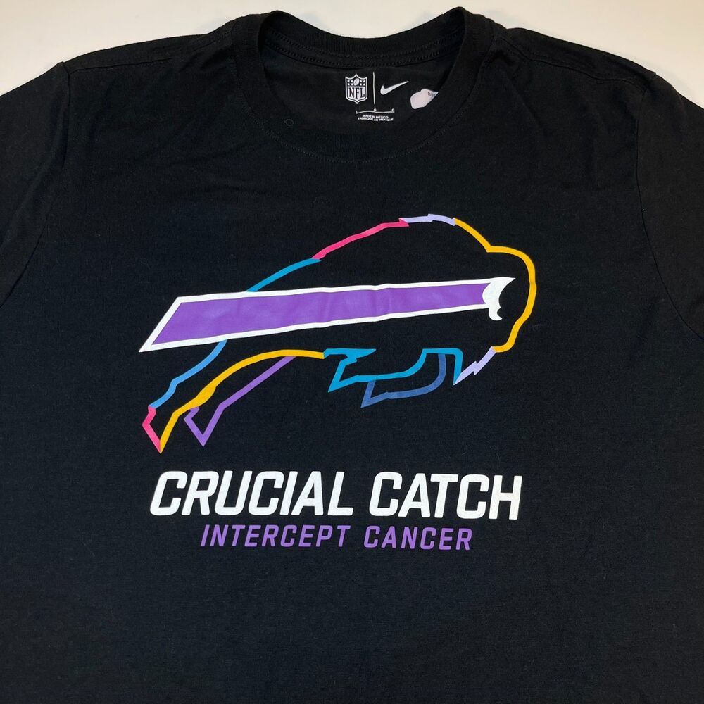 BUFFALO BILLS NFL Football Crucial Catch Team Issue NIKE T SHIRT Sz Mens L